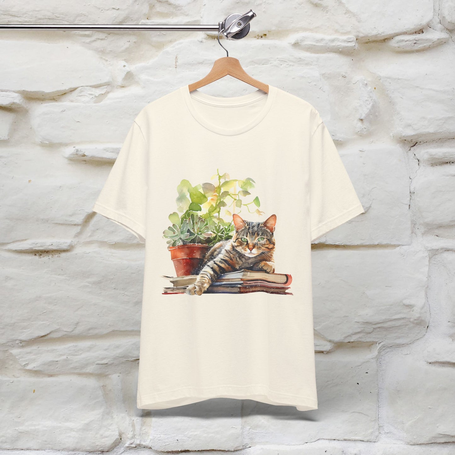 "Feline Bibliophile" T-Shirt for Men & Women | 100% Cotton* - Nunu&Miao Studio