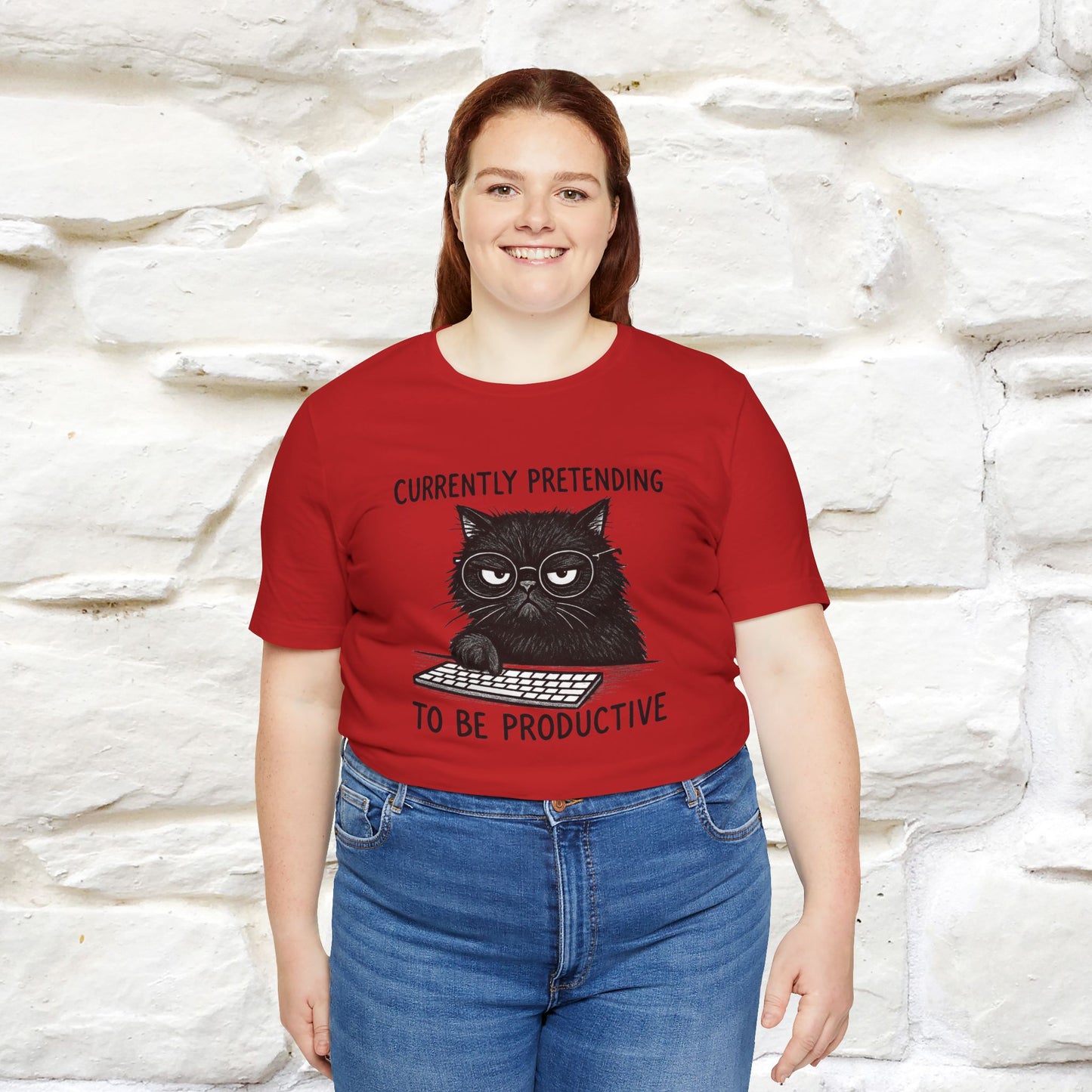"Currently Pretending To Be Productive" |Cat T-Shirt | Nunu&Miao Studio