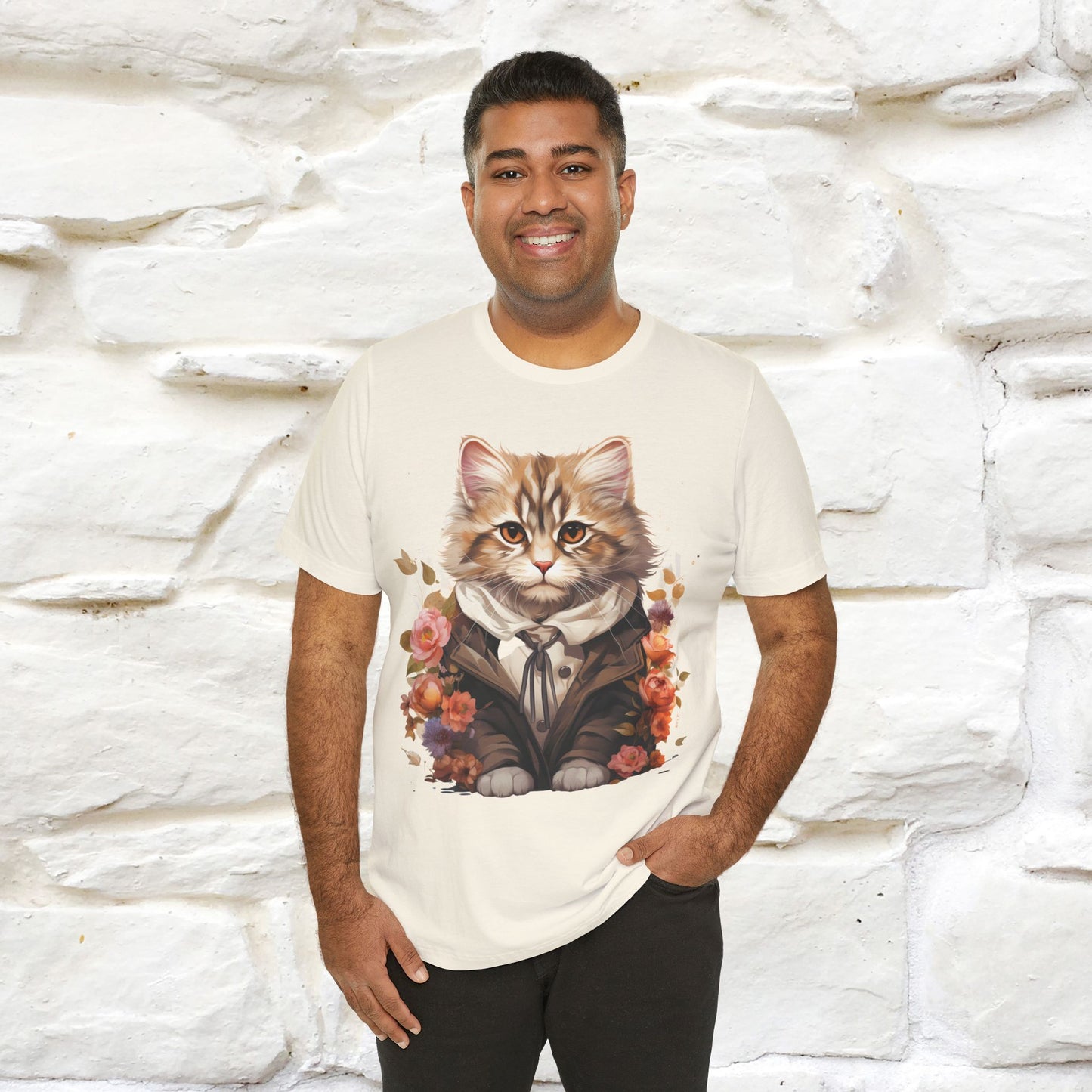 "Mr. Meow" Elegant Cat T-Shirt for Men & Women | 100% Cotton* - Nunu&Miao Studio