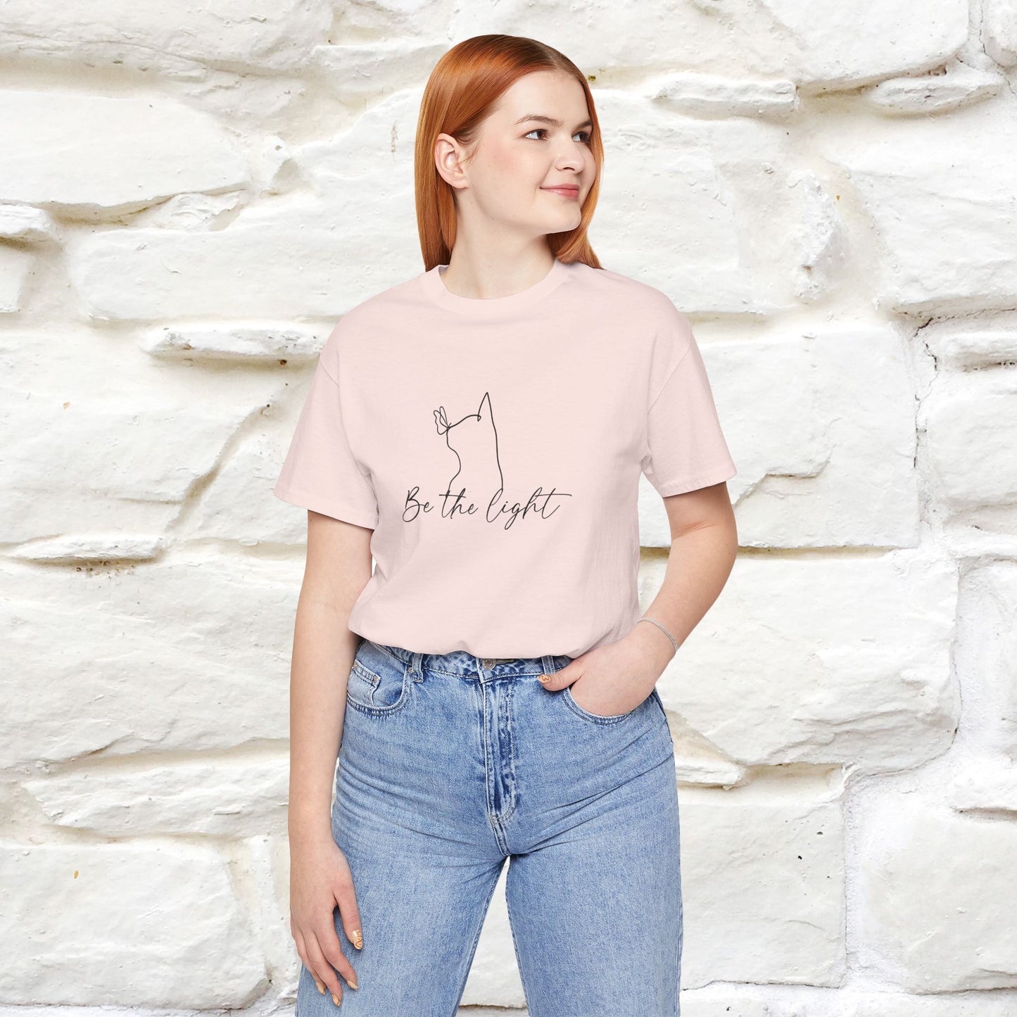 "Be The Light" Cat T-Shirt | Front & Back Design | Nunu&Miao Studio