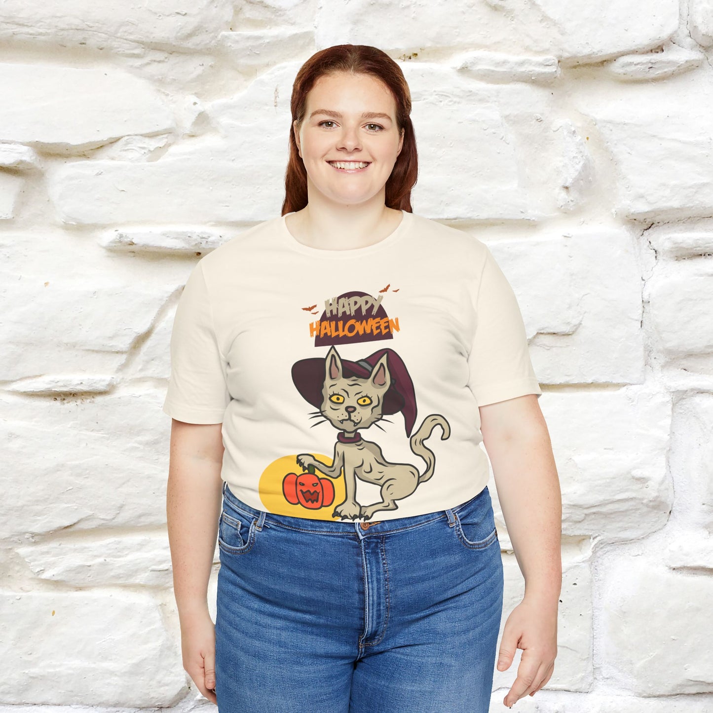 ''Happy Halloween Cat Witch '' Unisex T-shirt 100% Cotton* - Nunu&Miao Studio