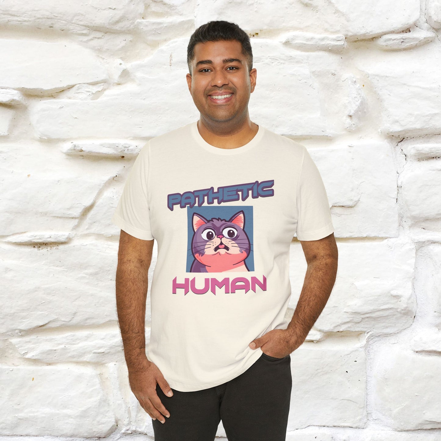 ''Pathetic Human'' | Funny Cat T-Shirt | Nunu&Miao Studio