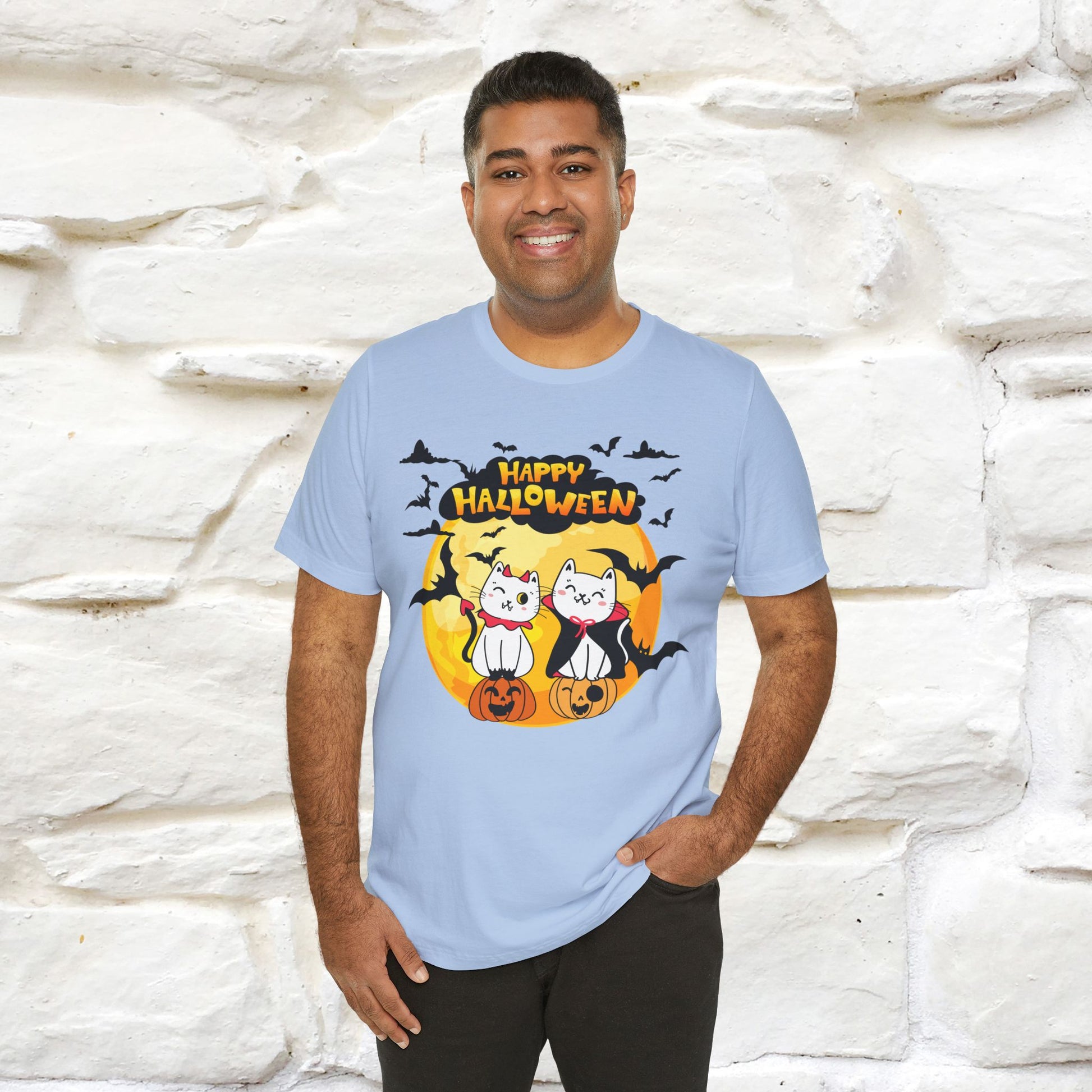 "Happy Halloween Cat Couple " Cat  T-shirt |Nunu&Miao Studio - Nunu&Miao Studio