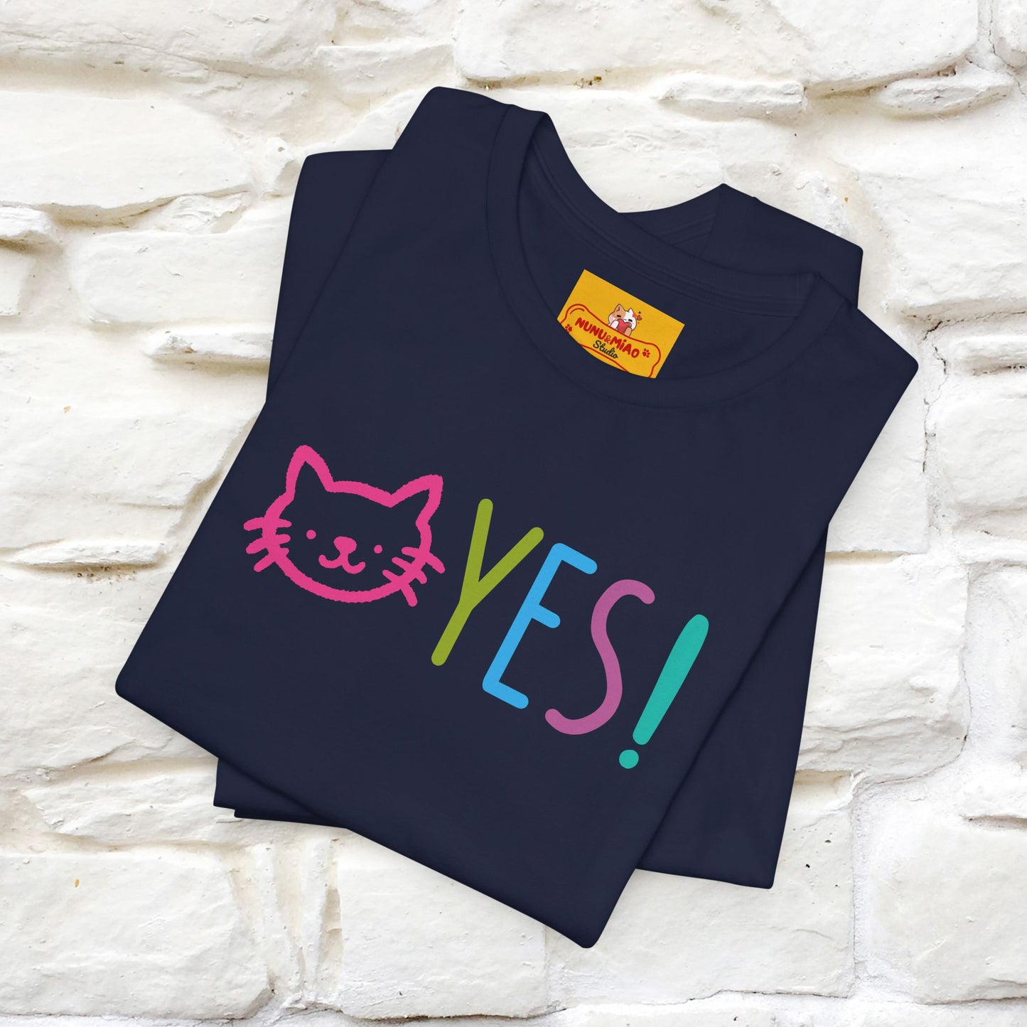 "Yes, Just Do It" Cat T-Shirt| Front & Back Design | Nunu&Miao Studio