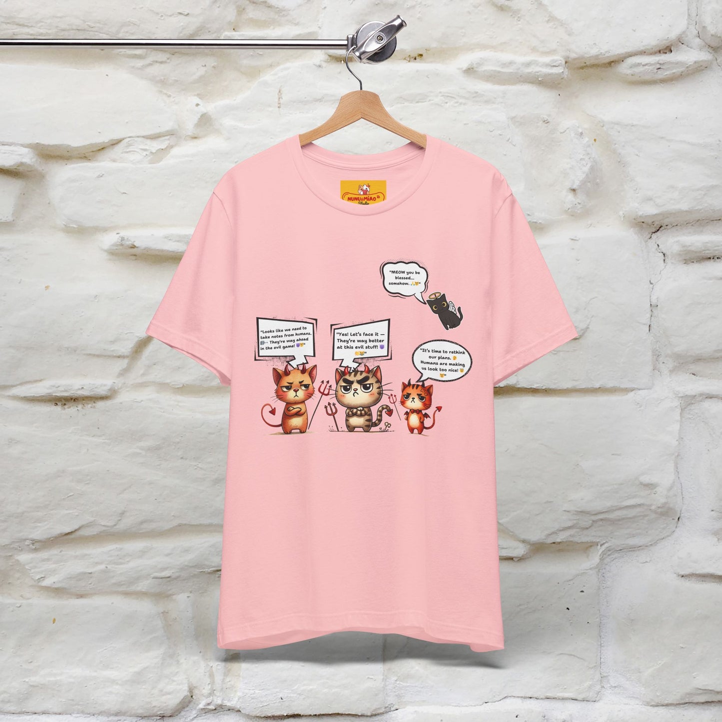 "Humans Are Way Ahead In The Evil Game! 😈😼" Cat T-shirt |Nunu&Miao Studio - Nunu&Miao Studio