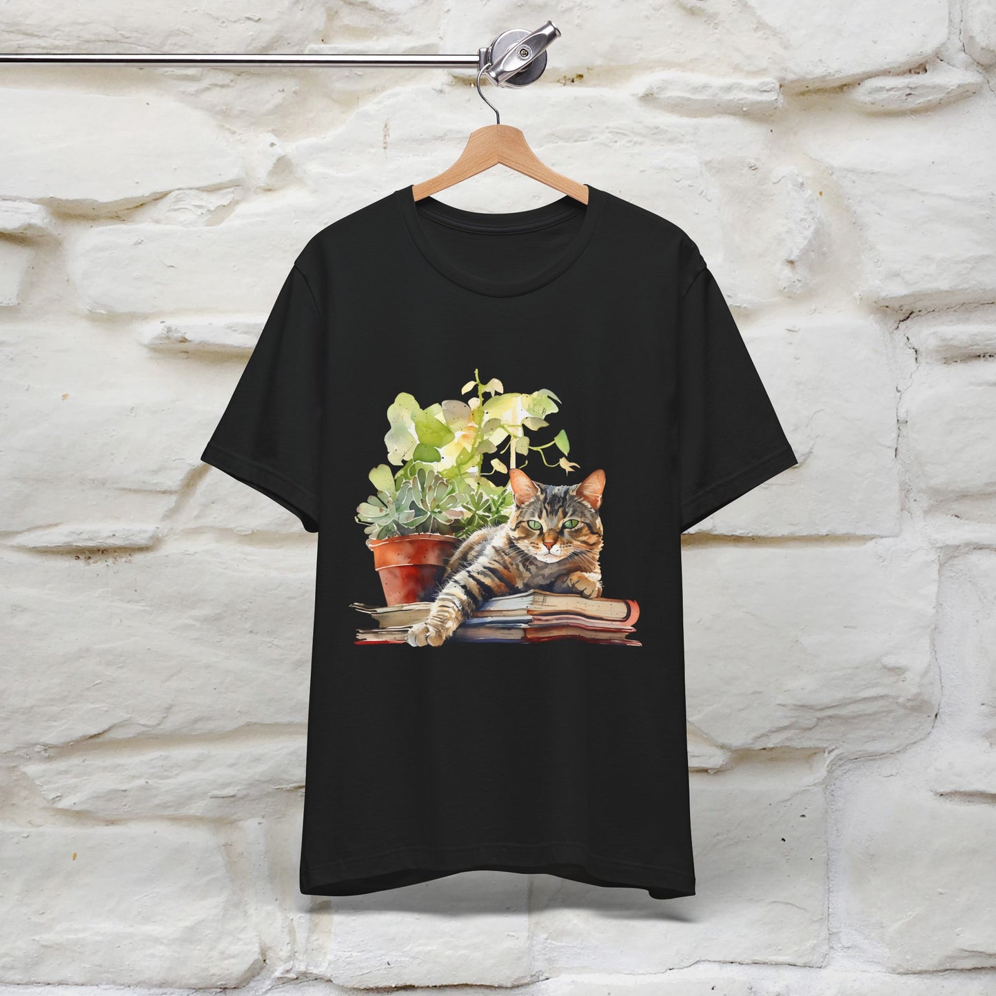 "Feline Bibliophile" T-Shirt for Men & Women | 100% Cotton* - Nunu&Miao Studio