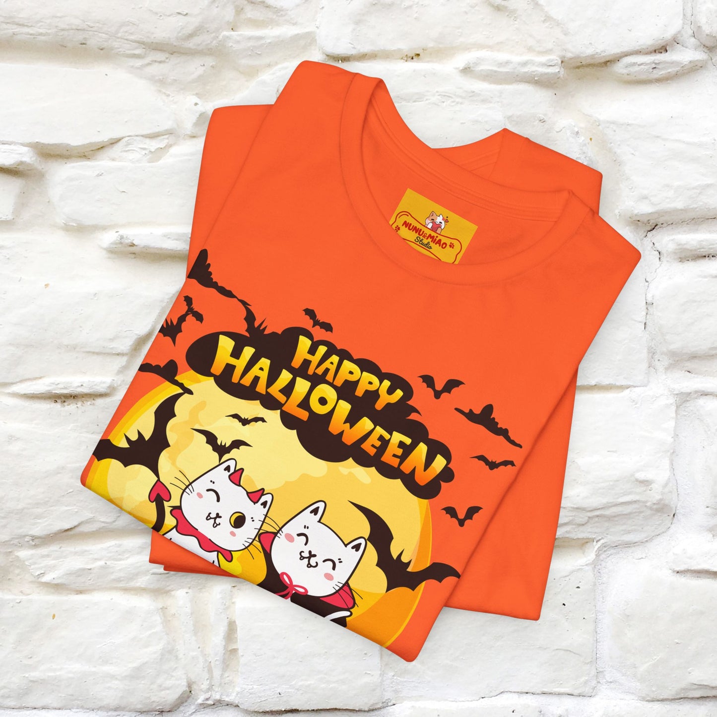 "Happy Halloween Cat Couple " Cat T-shirt |Nunu&Miao Studio