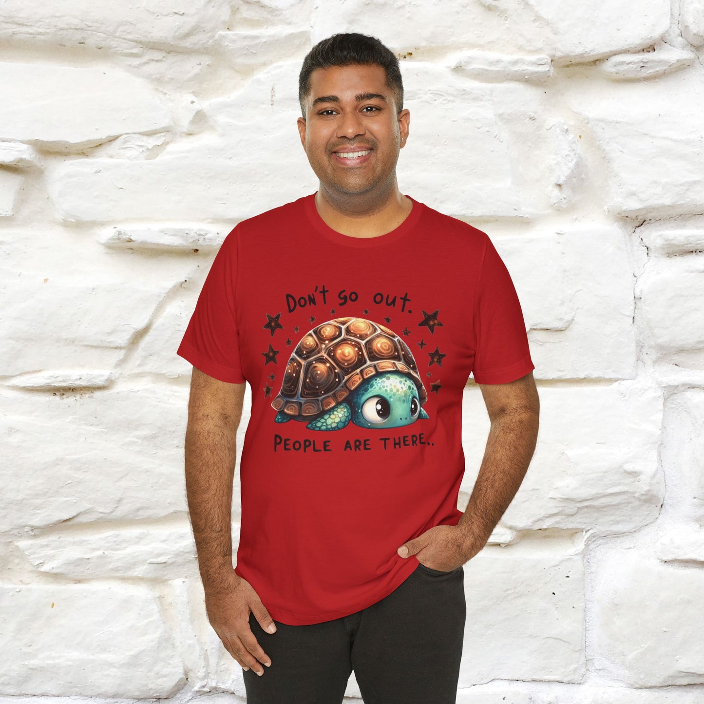 "Don't Go Out ..People Are There." |Funny T-Shirt | Nunu&Miao Studio