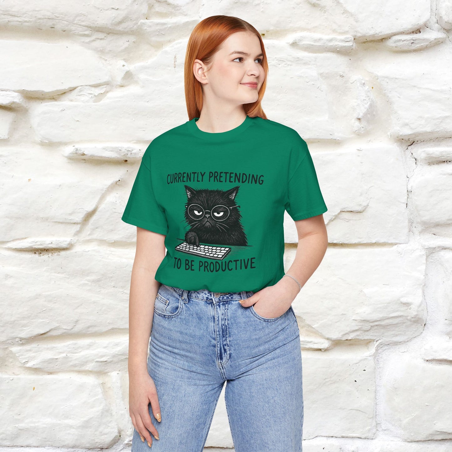 "Currently Pretending To Be Productive" |Cat T-Shirt | Nunu&Miao Studio