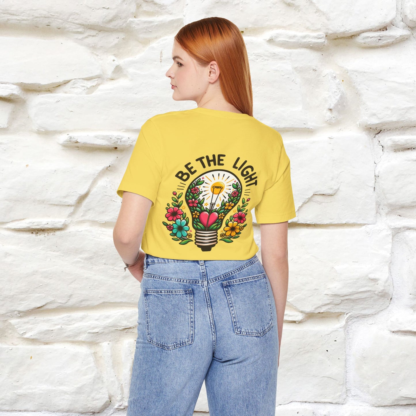 ''Be The Light" Cat T-Shirt| Front & Back Design | Nunu&Miao Studio