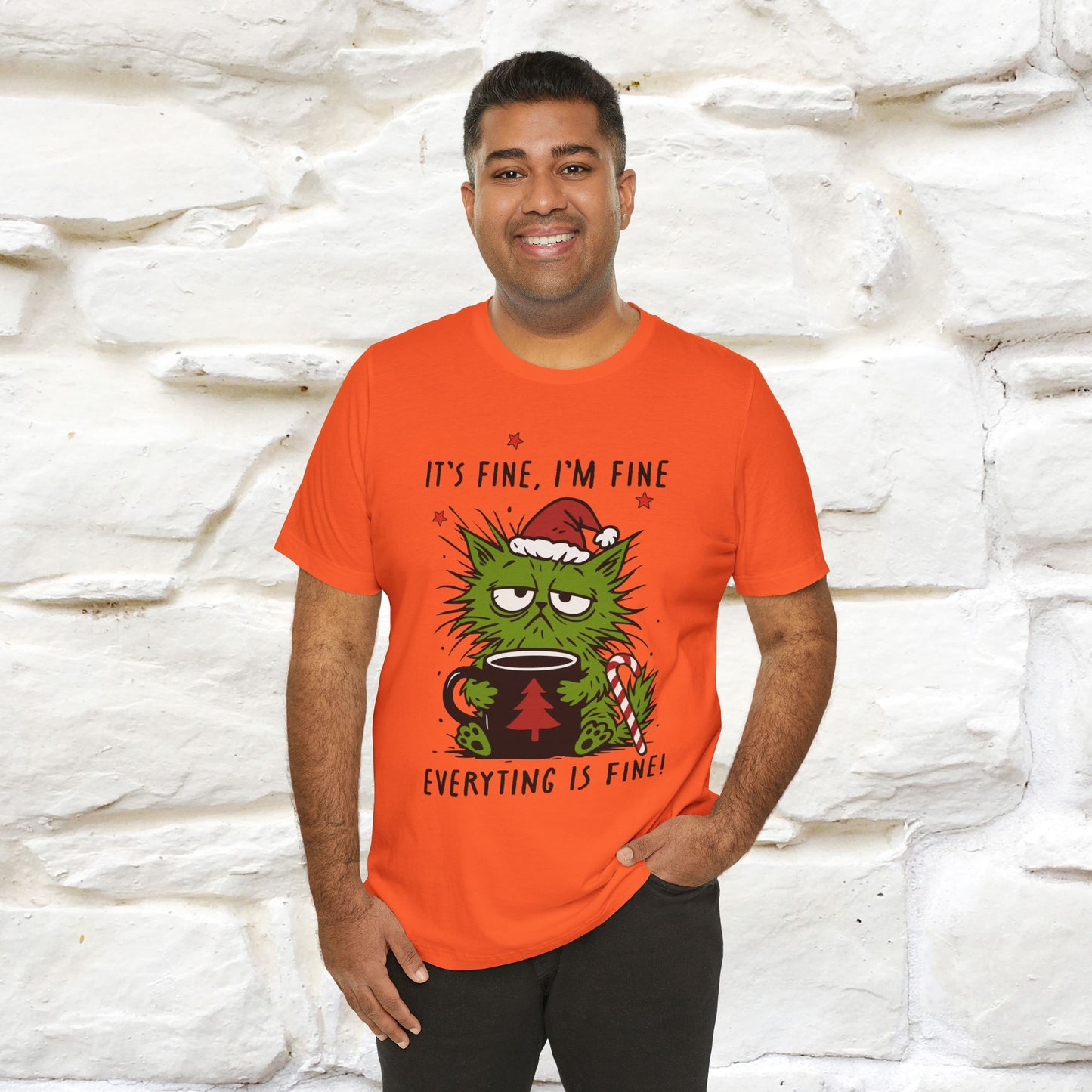 "It's Fine, I'm Fine  ...." |Funny Cat  T-Shirt | Nunu&Miao Studio
