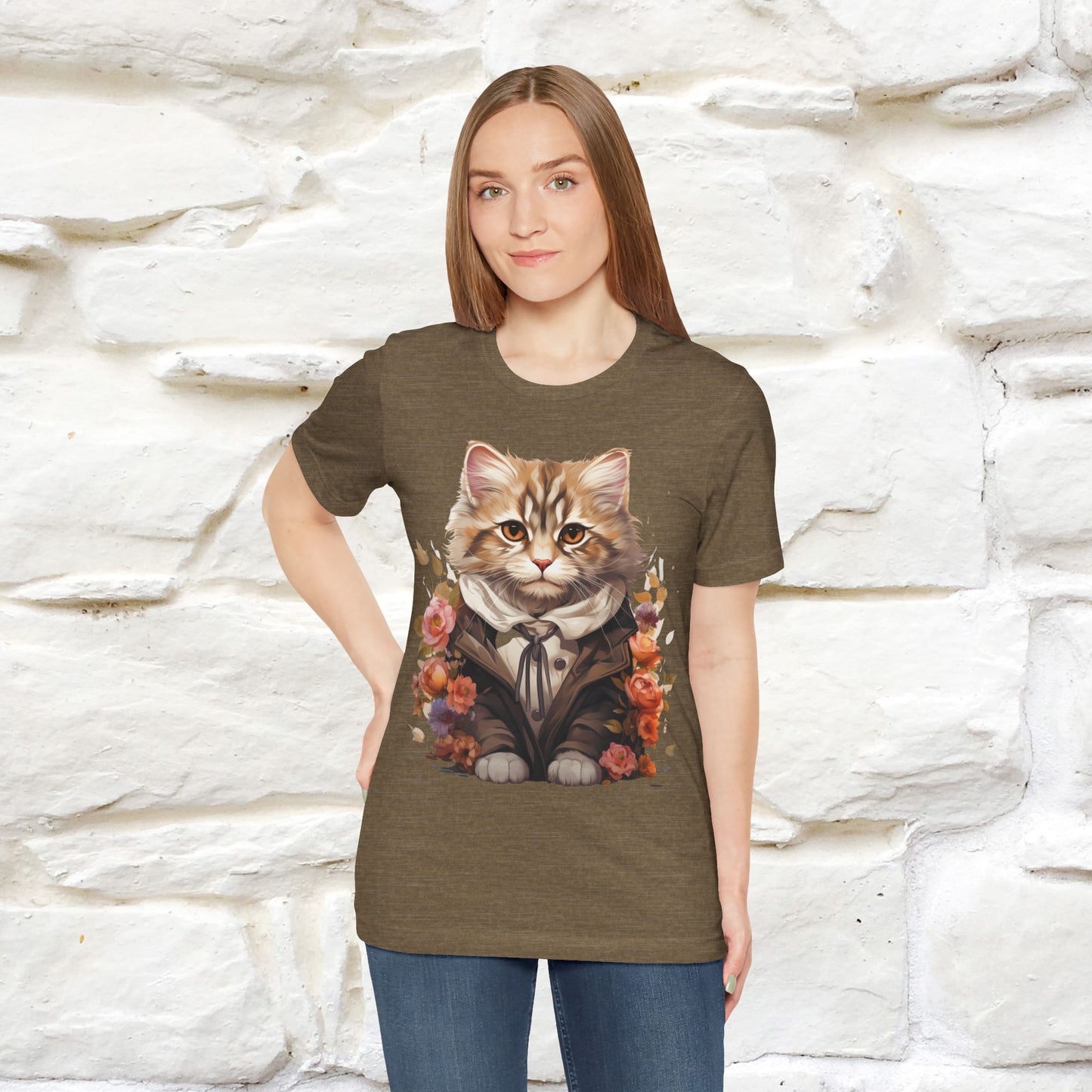"Mr. Meow" Elegant Cat T-Shirt for Men & Women | 100% Cotton* - Nunu&Miao Studio