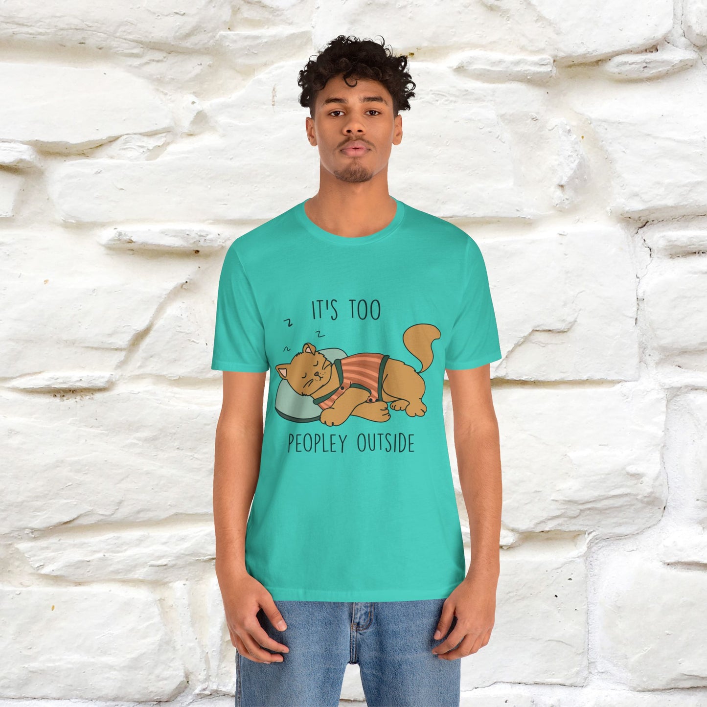 ''It’s Too Peopley Outside'' | Funny Cat T-Shirt | Nunu&Miao Studio