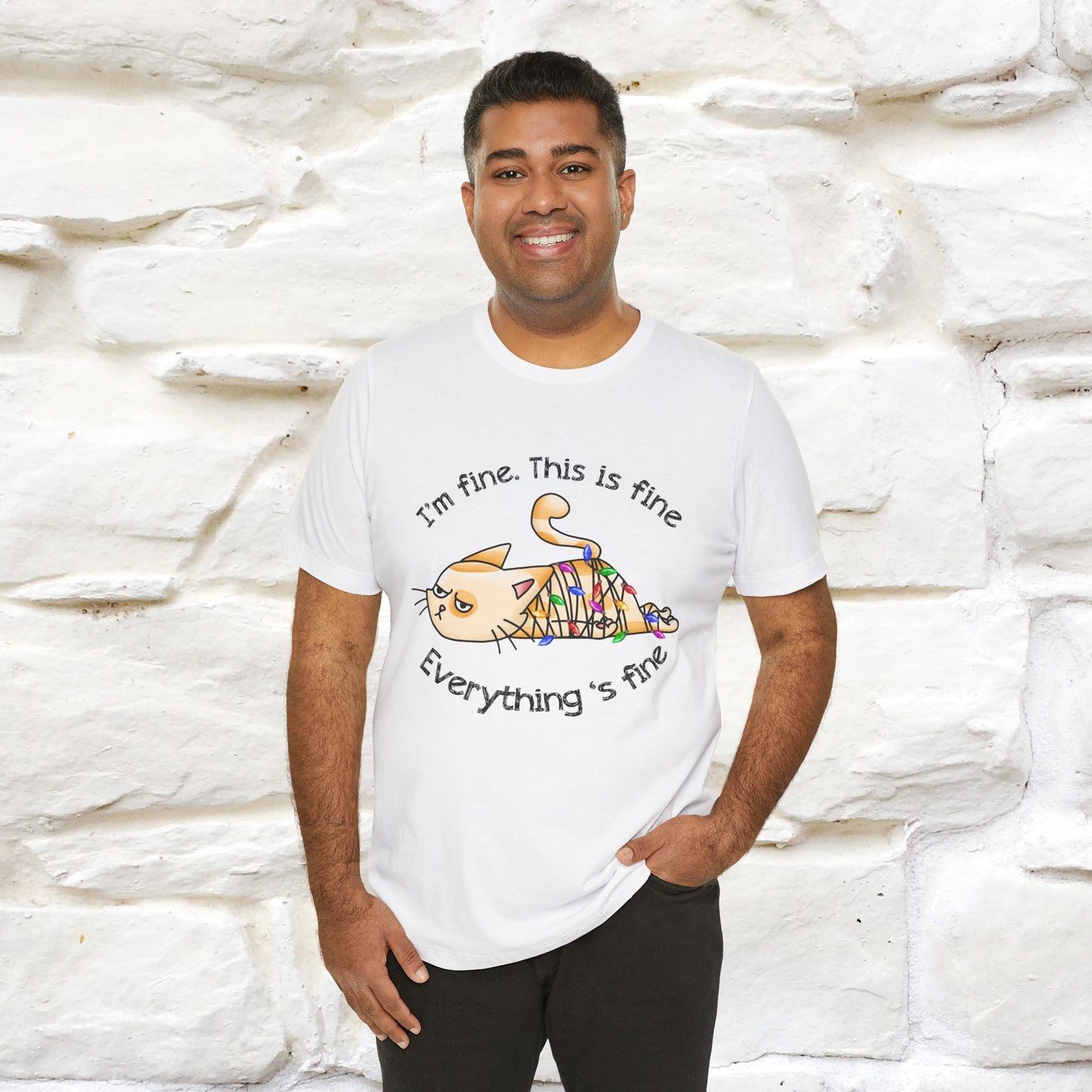 "This Is Fine" |Funny Cat T-Shirt | Nunu&Miao Studio