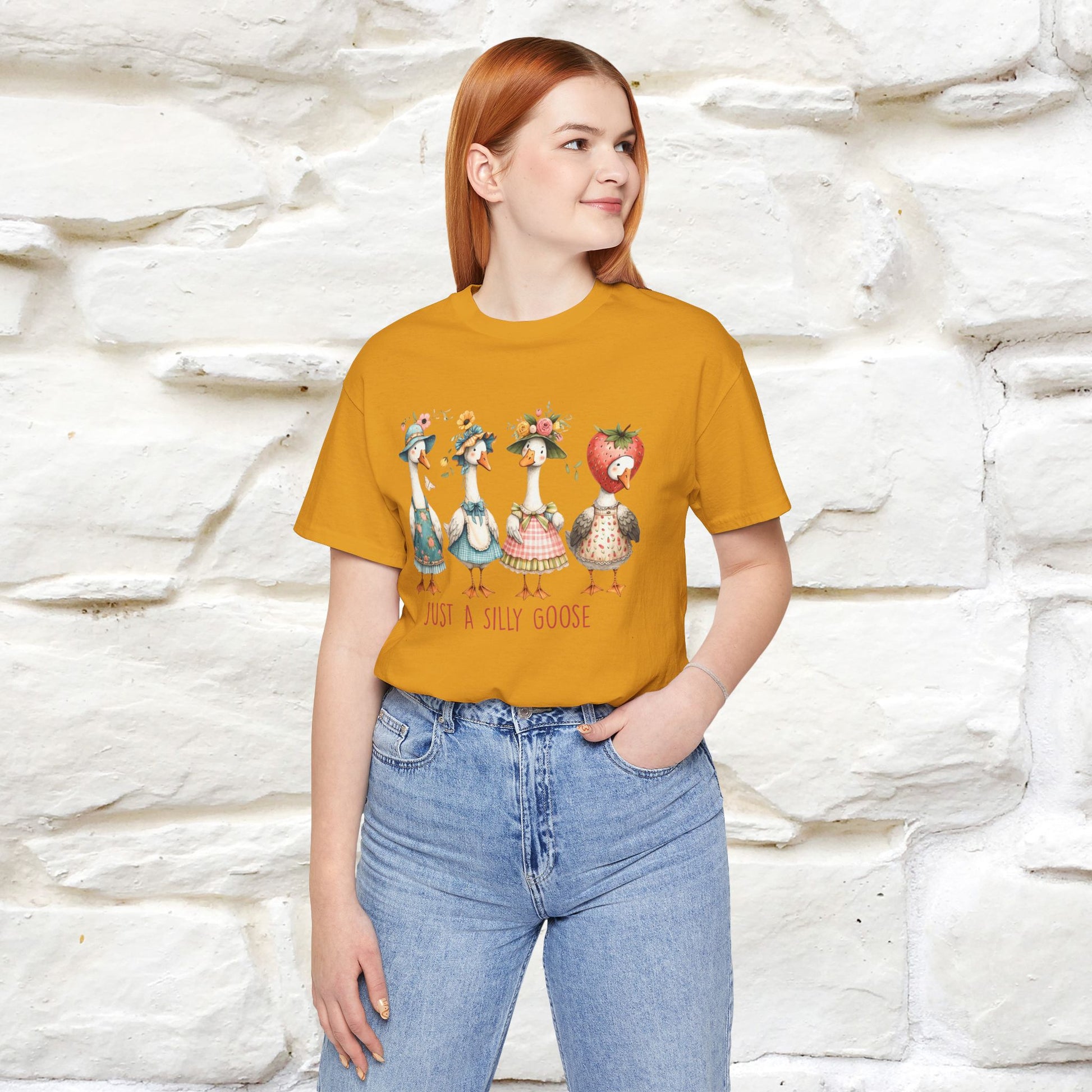 "Just A Silly Goose" Cute T-shirt |Nunu&Miao Studio - Nunu&Miao Studio
