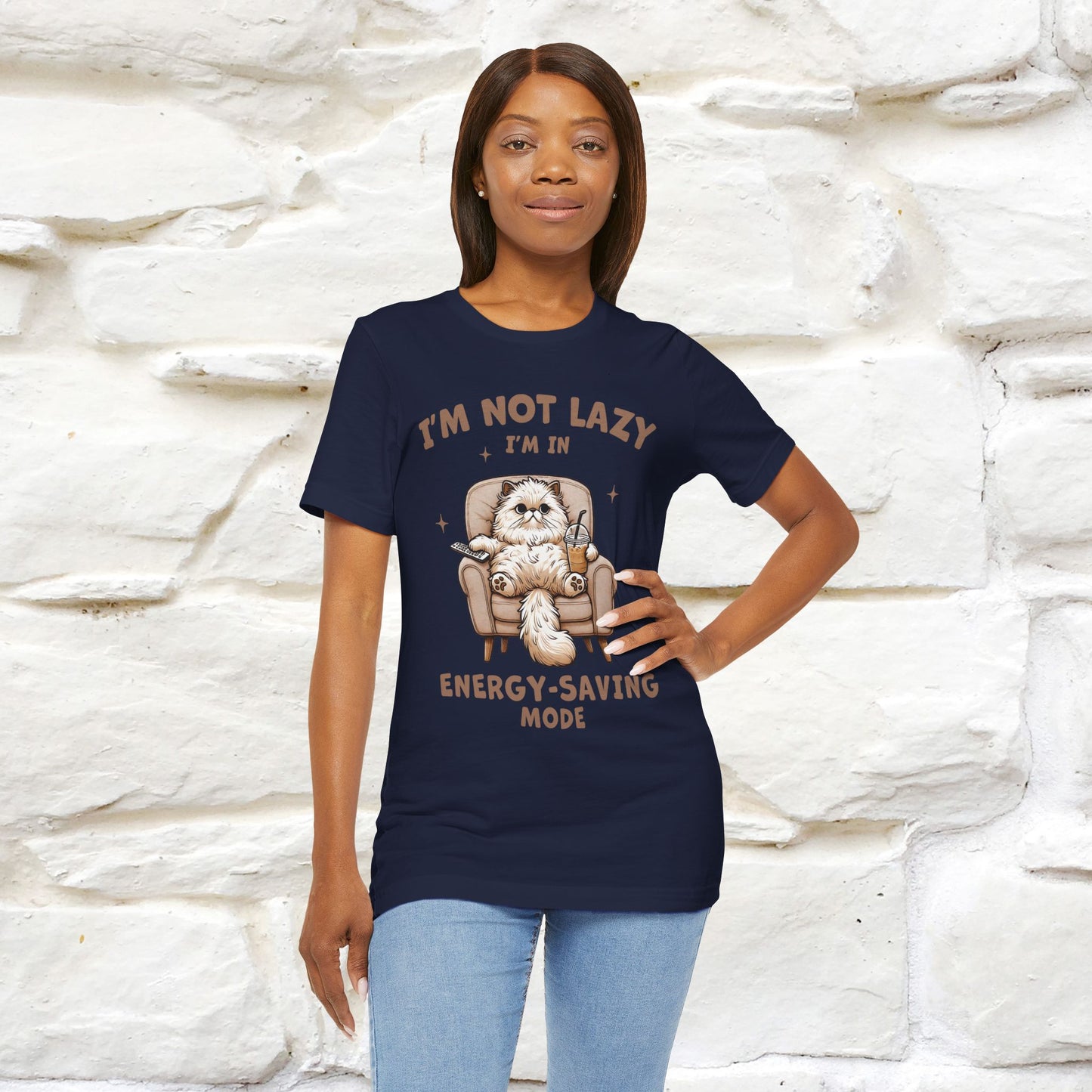 "I'm Not Lazy I'm In Energy-Saving Mode " Cat T-shirt |Nunu&Miao Studio