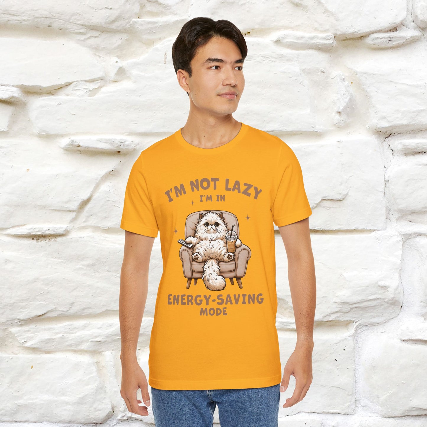 "I'm Not Lazy I'm In Energy-Saving Mode " Cat T-shirt |Nunu&Miao Studio