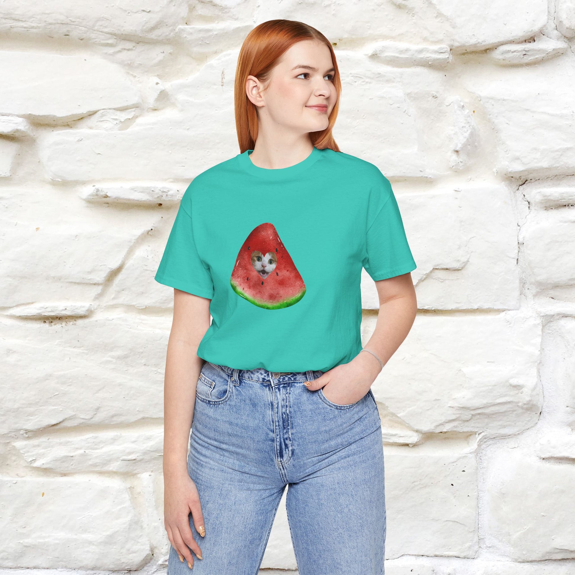 "Free Palestine" Cat T-shirt | Front & Back Design |Nunu&Miao Studio - Nunu&Miao Studio