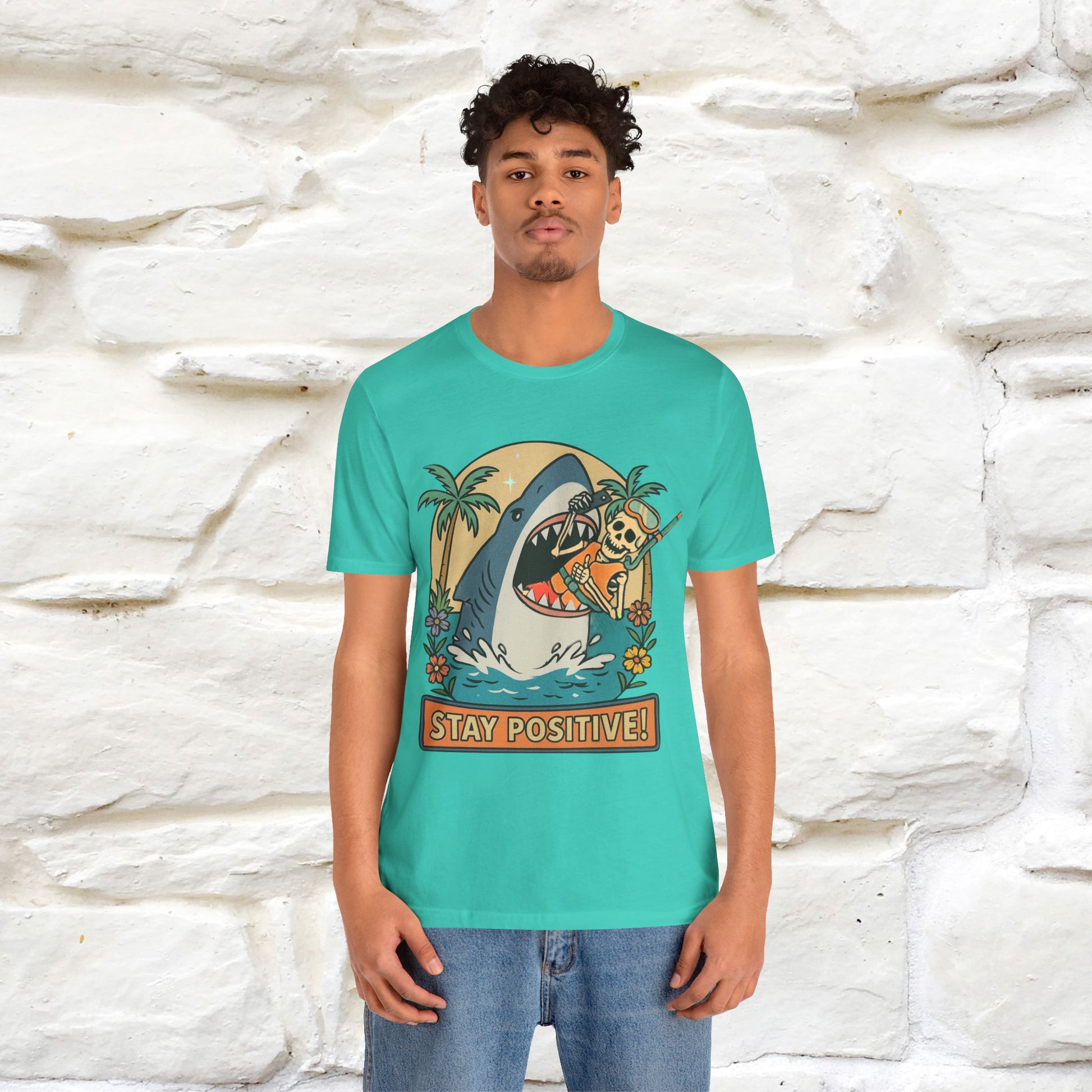 "Stay Positive" Funny T-shirt |Nunu&Miao Studio - Nunu&Miao Studio