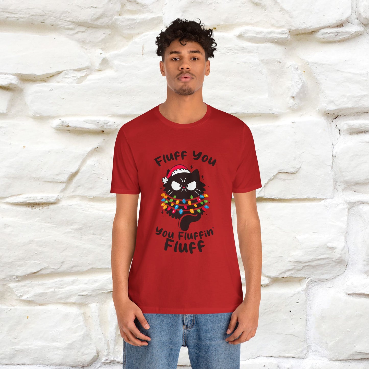 ''Fluff You, You Fluffin Fluff'' | Cattitude Cat Christmas Tee | Nunu&Miao Studio - Nunu&Miao Studio