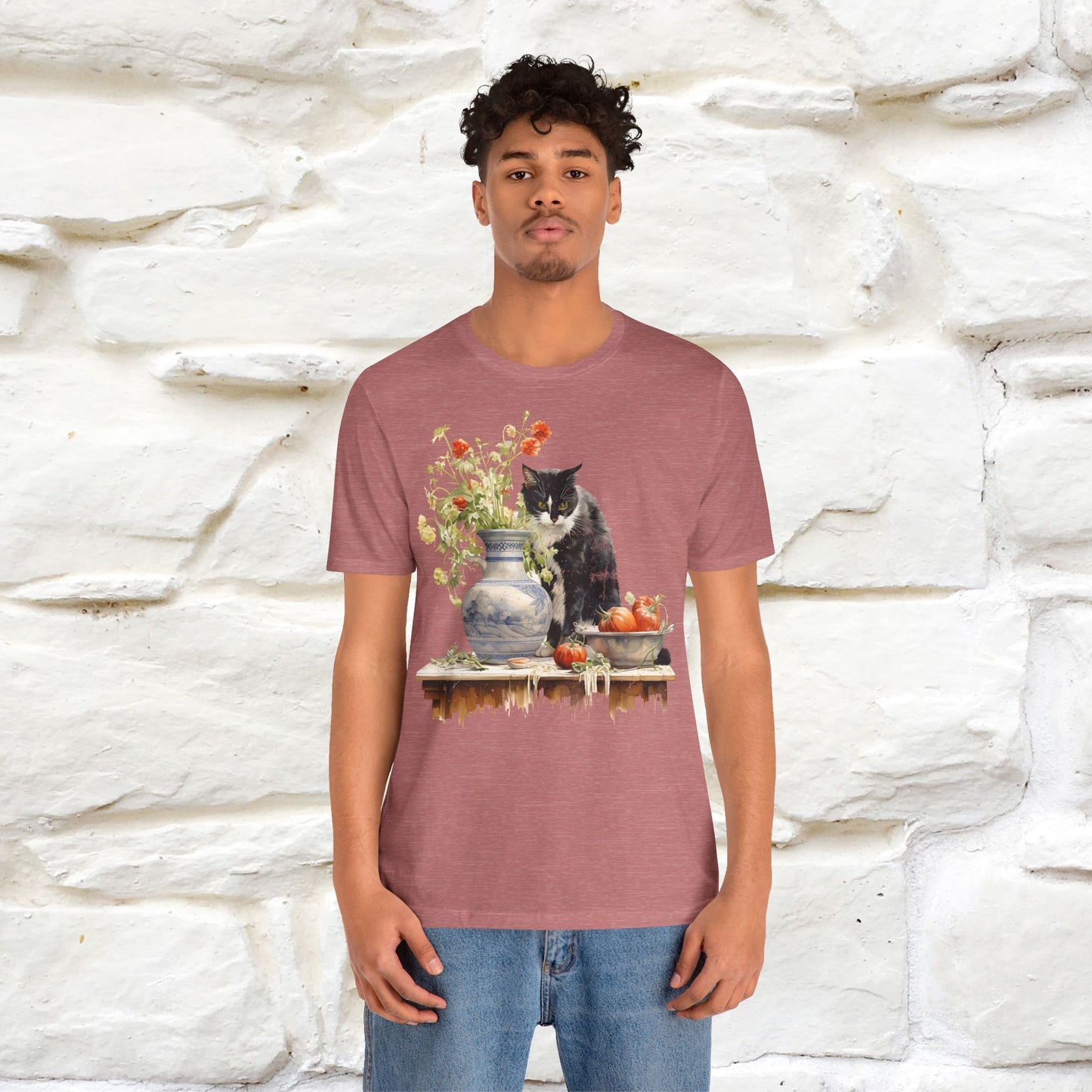 ''THe Cat and The Vase '' T-shirt for Men and Women 100% Cotton* - Nunu&Miao Studio