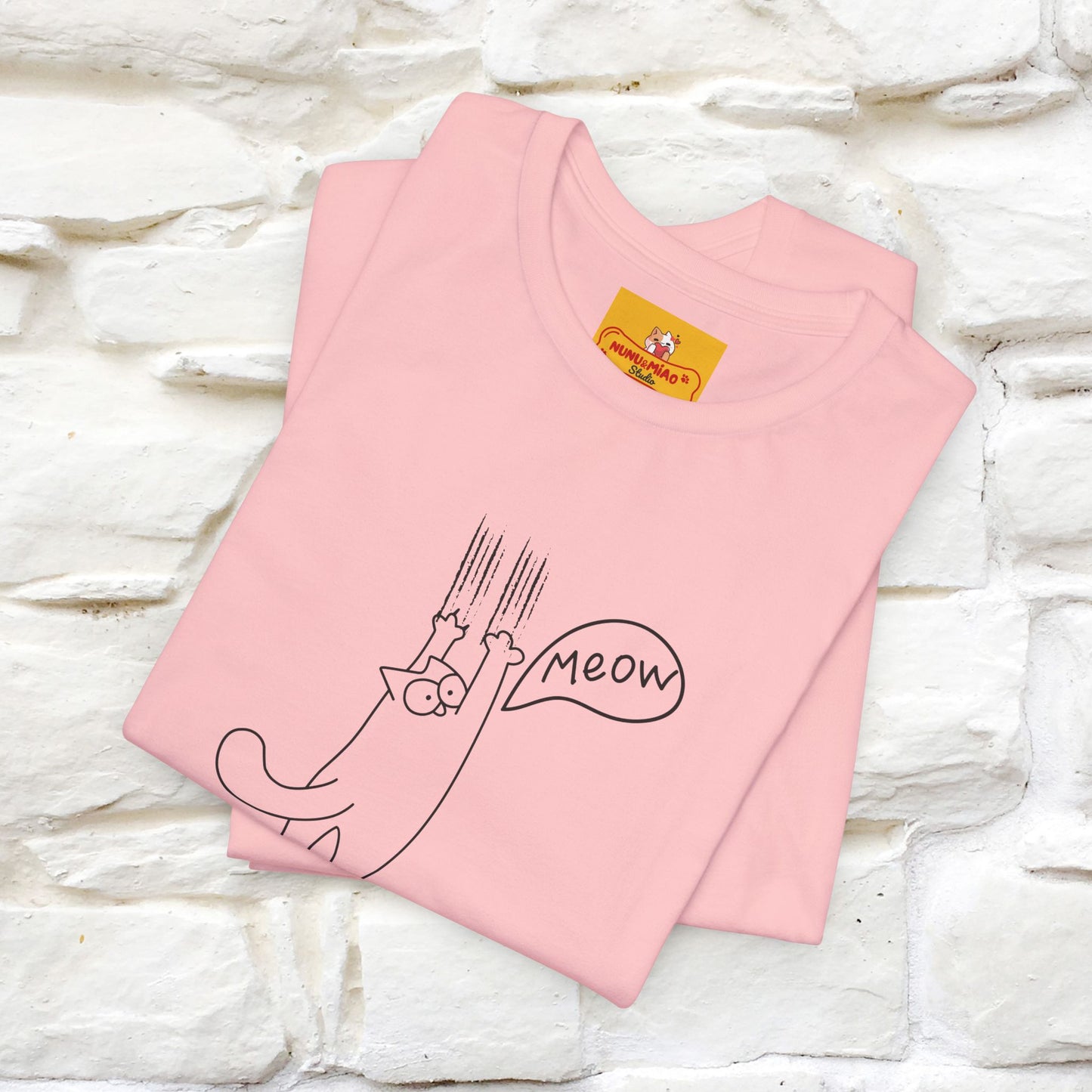 "Meow Meow Meow" Cat T-Shirt | Front & Back Design | Nunu&Miao Studio