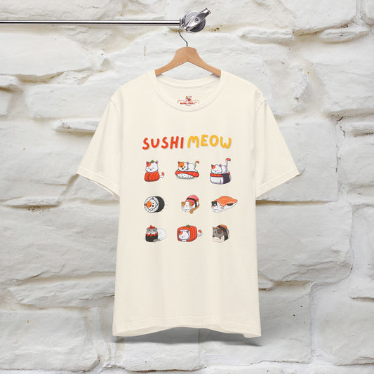 "Sushi Meow" Cat T-shirt for Men & Women | 100% Cotton* - Nunu&Miao Studio
