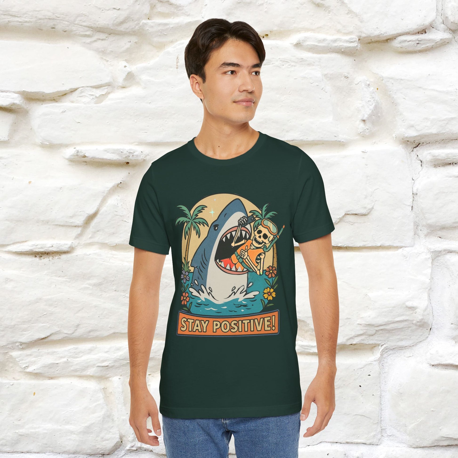 "Stay Positive" Funny T-shirt |Nunu&Miao Studio - Nunu&Miao Studio