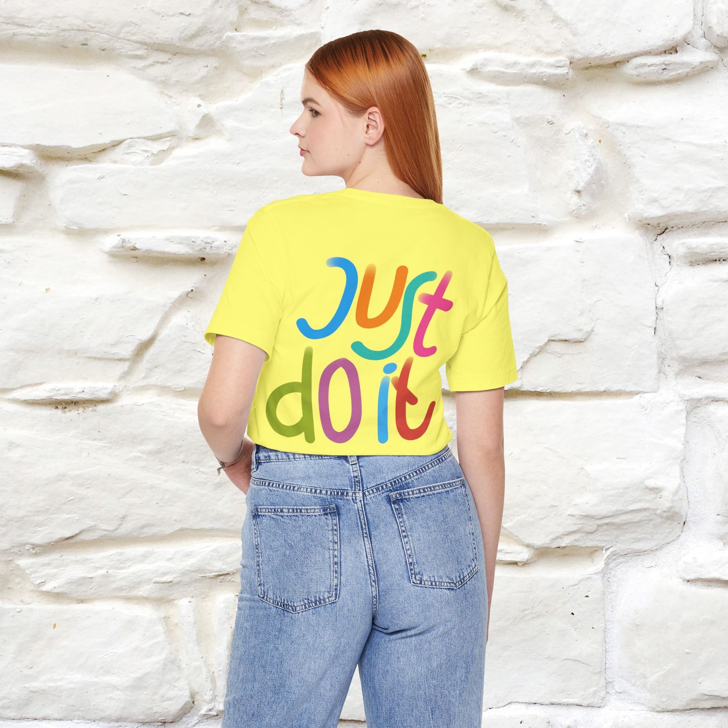 "Yes, Just Do It" Cat T-Shirt| Front & Back Design | Nunu&Miao Studio
