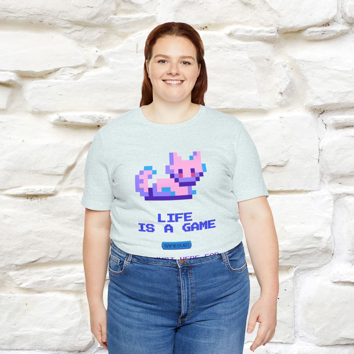"Life Is A Game, I Am Just Here Fo The Cheat Code" Funny Cat T-Shirt for Men & Women | 100% Cotton* - Nunu&Miao Studio