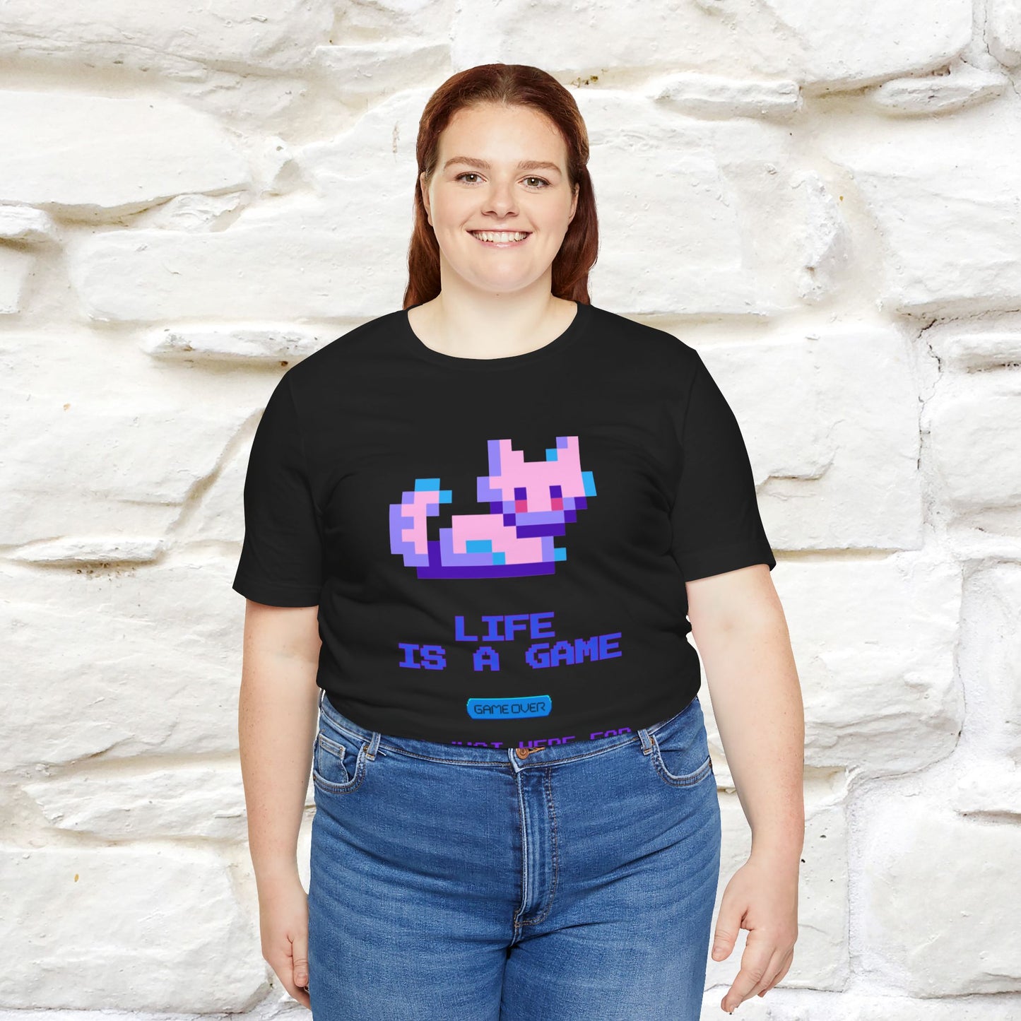 "Life Is A Game, I Am Just Here Fo The Cheat Code" Funny Cat T-Shirt for Men & Women | 100% Cotton* - Nunu&Miao Studio