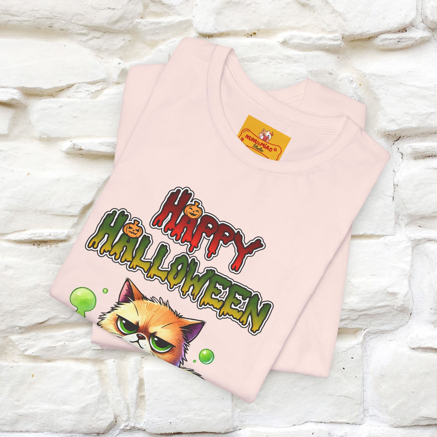 "Angry Cat Happy Halloween" Cat T-shirt |Nunu&Miao Studio