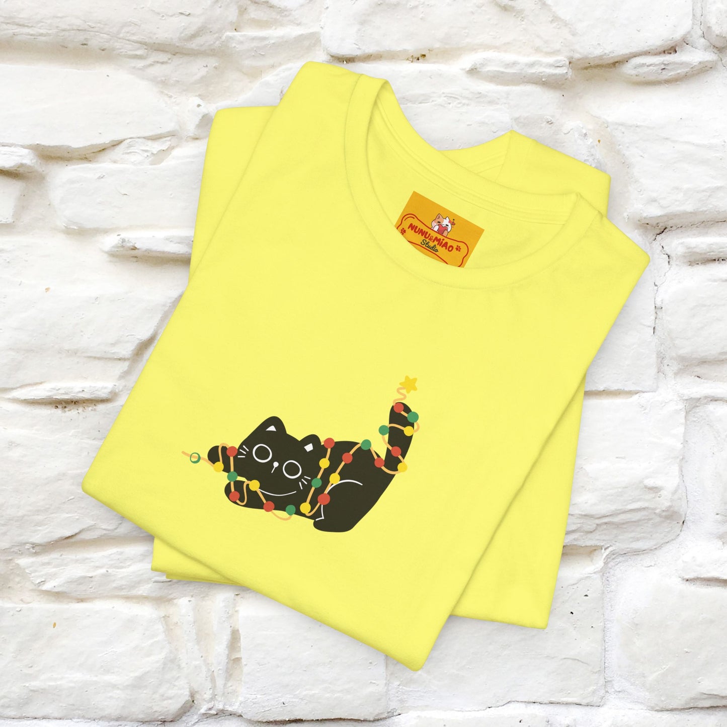 ''Be The Light" Cat T-Shirt| Front & Back Design | Nunu&Miao Studio
