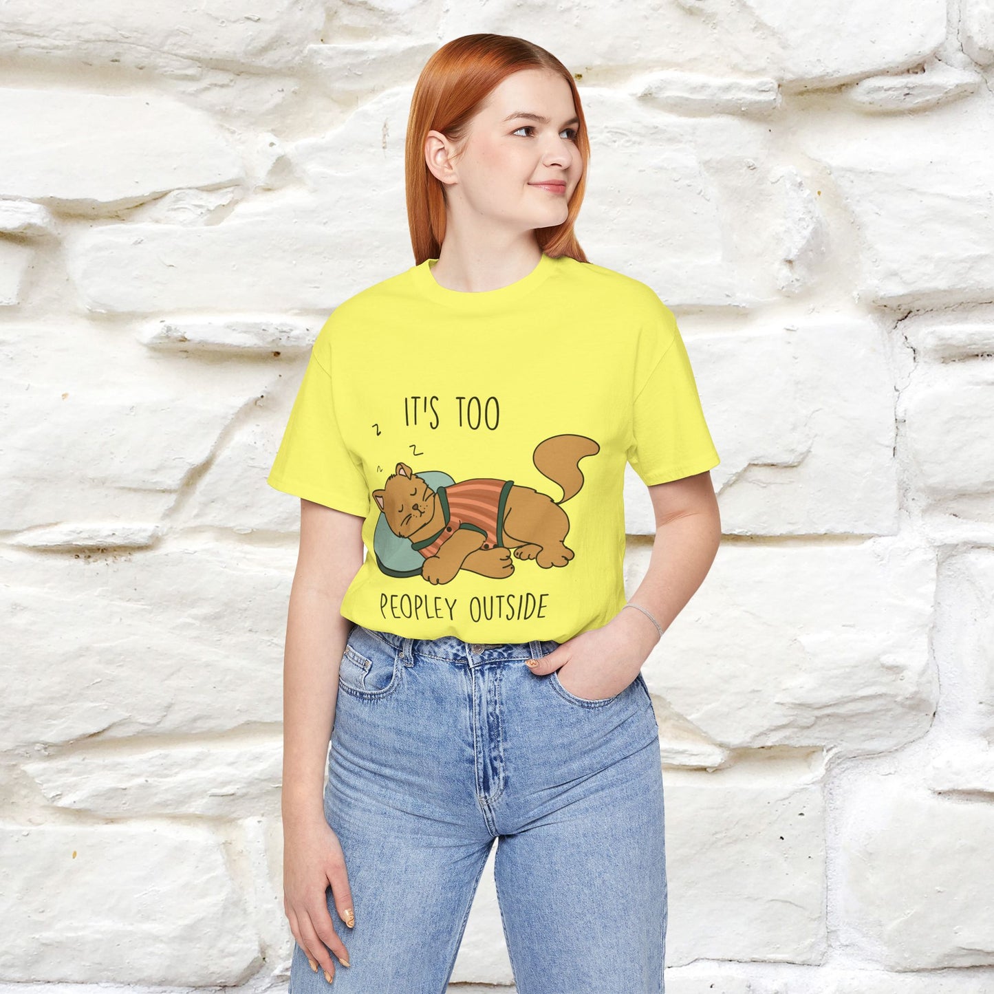 ''It’s Too Peopley Outside'' | Funny Cat T-Shirt | Nunu&Miao Studio
