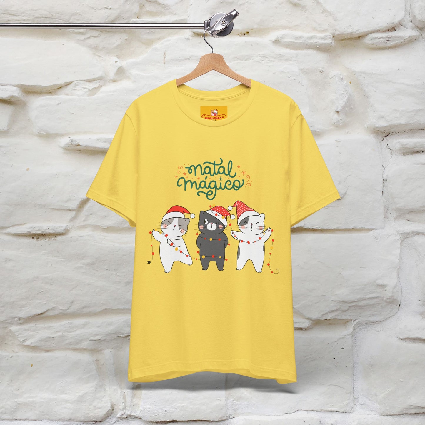 "Natal Magico" Cat T-shirt |Nunu&Miao Studio - Nunu&Miao Studio