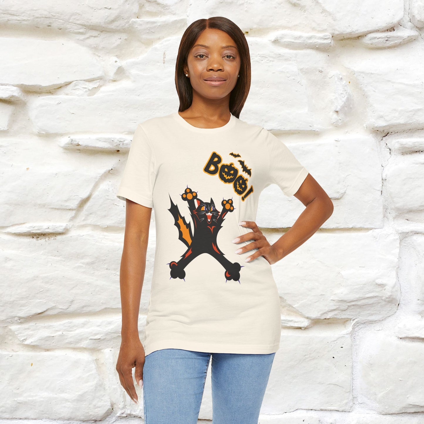 "Boo" Cat T-shirt |Nunu&Miao Studio - Nunu&Miao Studio
