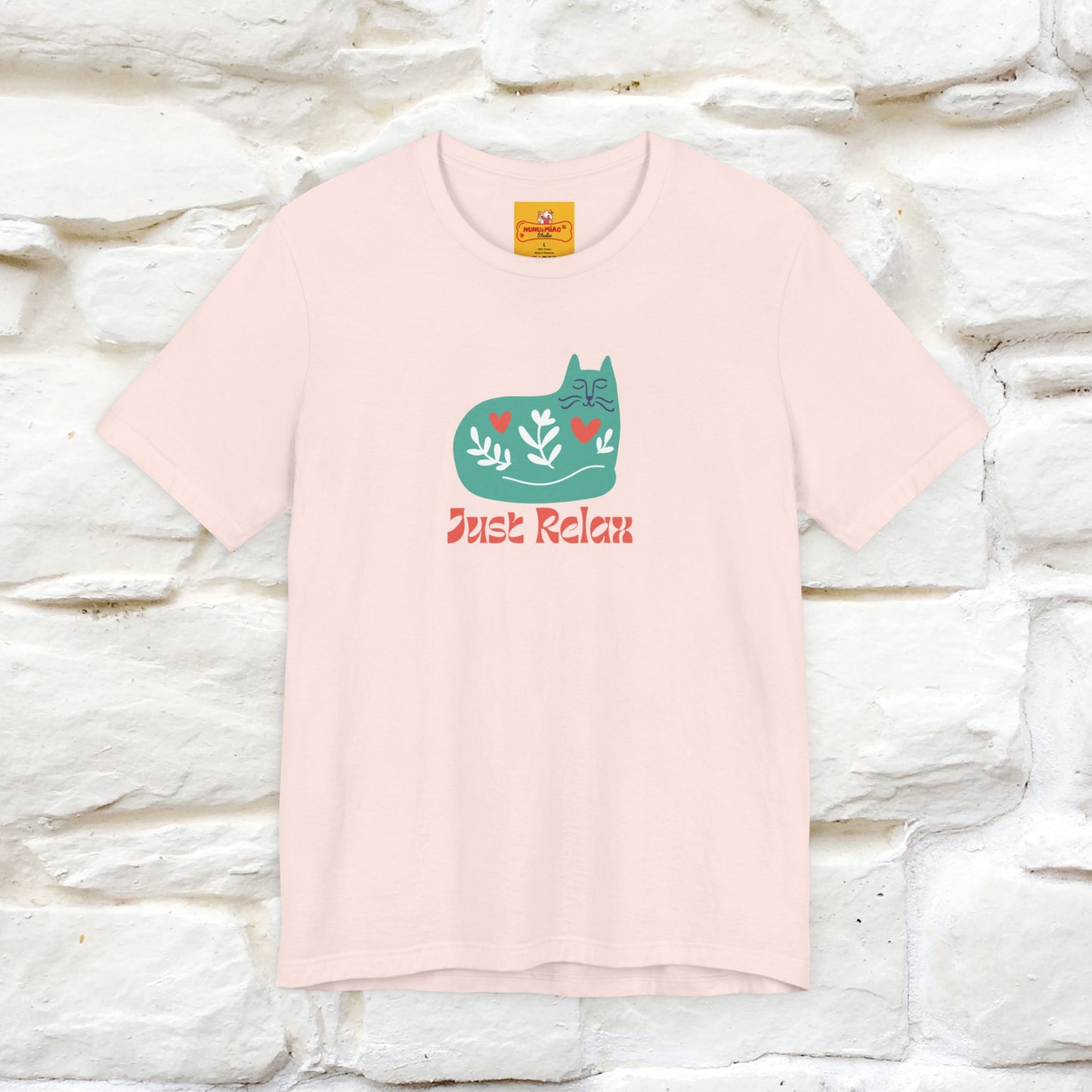 "Just Relax'' Cat T-Shirt Front and Back Design | Nunu&Miao Studio