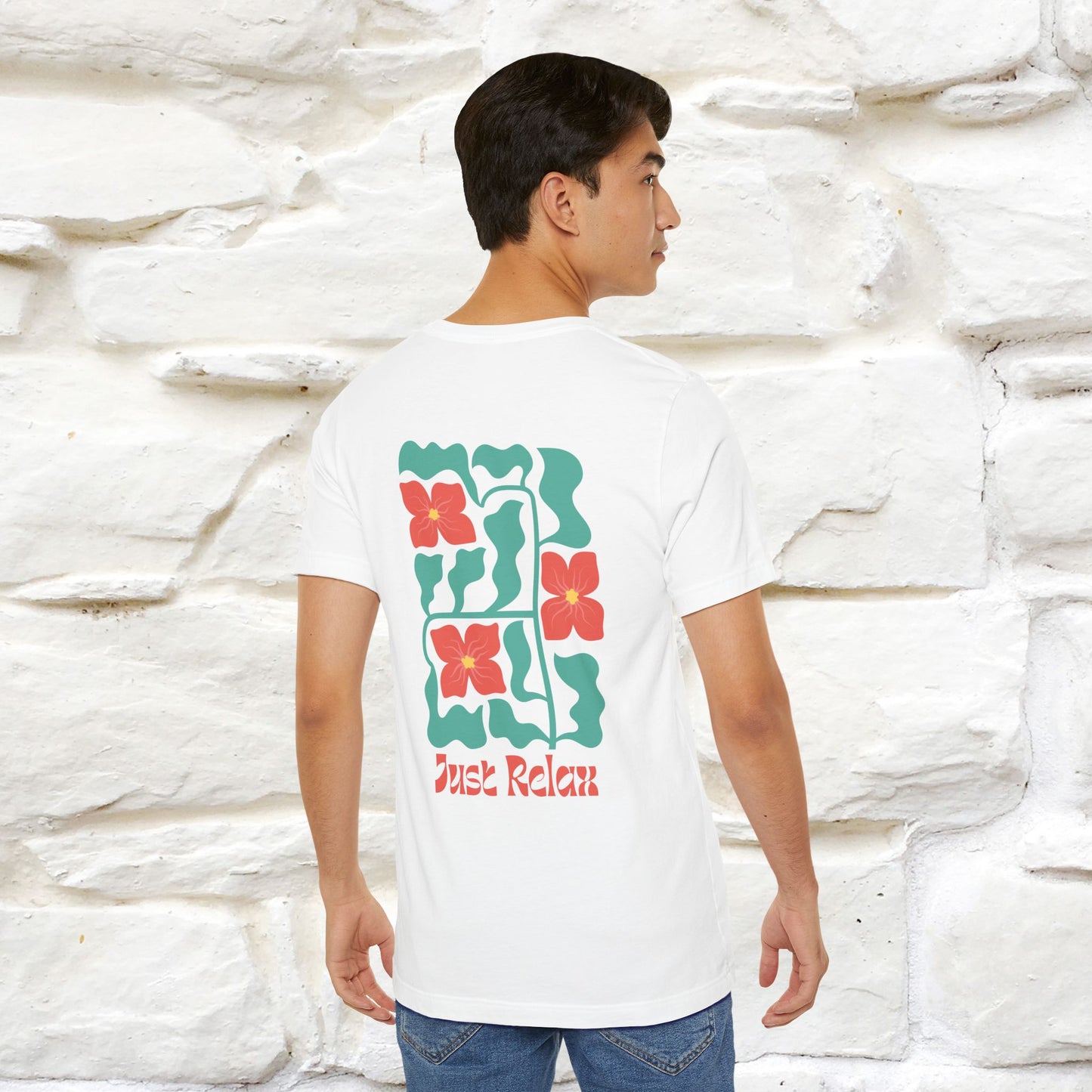 "Just Relax'' Cat T-Shirt Front and Back Design | Nunu&Miao Studio