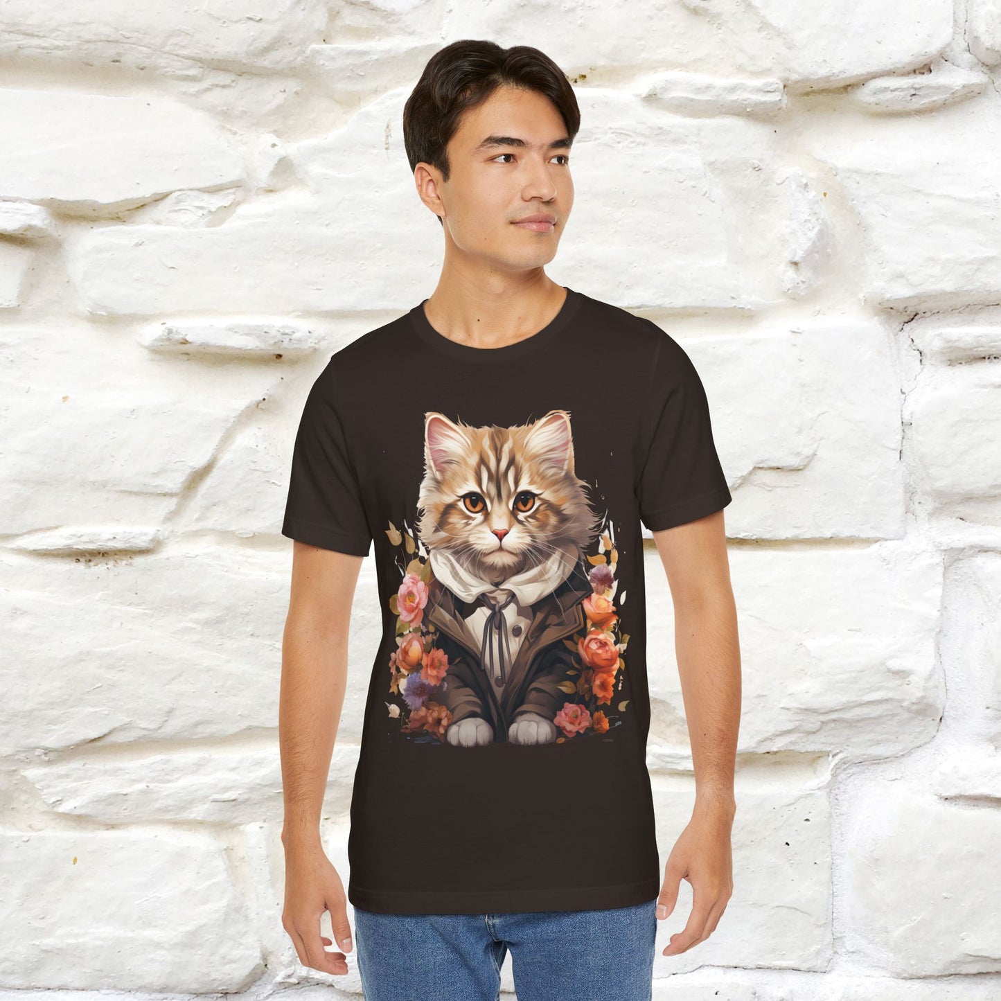 "Mr. Meow" Elegant Cat T-Shirt for Men & Women | 100% Cotton* - Nunu&Miao Studio