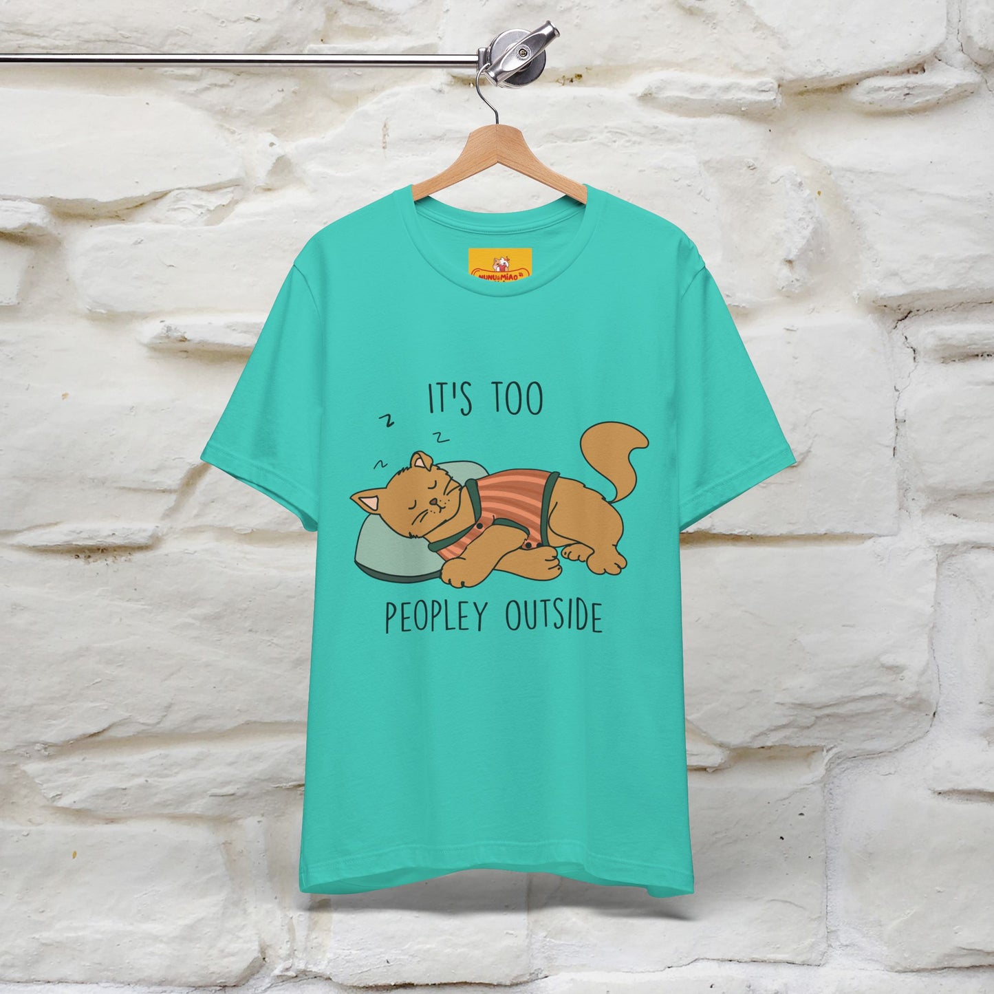 ''It’s Too Peopley Outside'' | Funny Cat T-Shirt | Nunu&Miao Studio