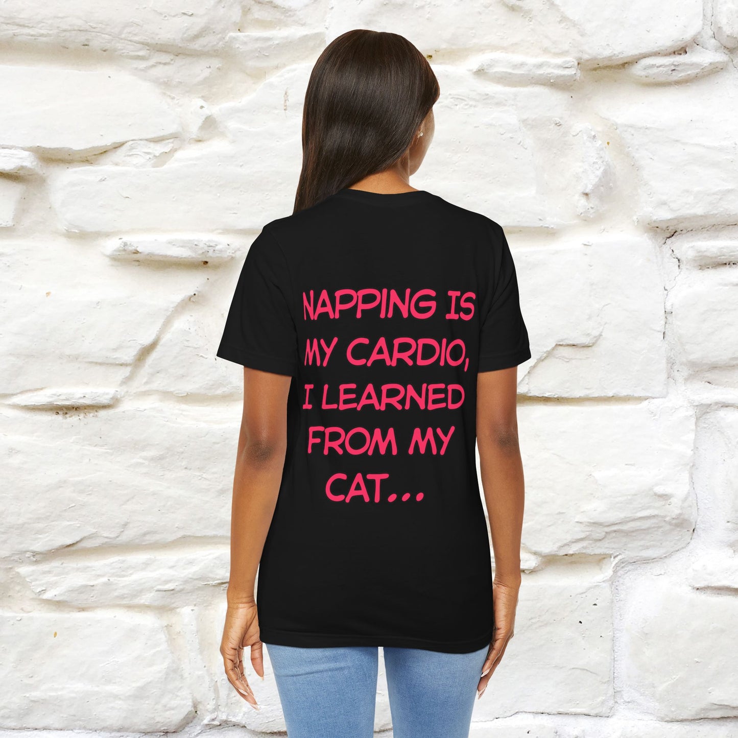 "Napping Is My Cardio, I Learned From My Cat…" Funny Cat T-shirt | Nunu&Miao Studio