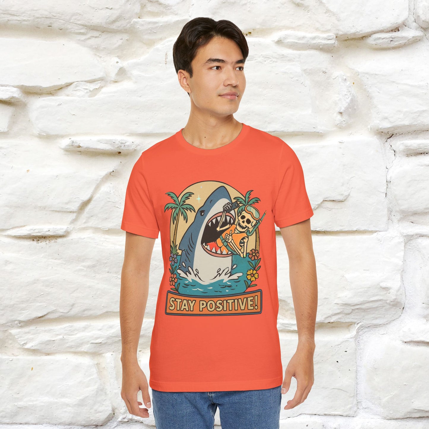 "Stay Positive" Funny T-shirt |Nunu&Miao Studio - Nunu&Miao Studio