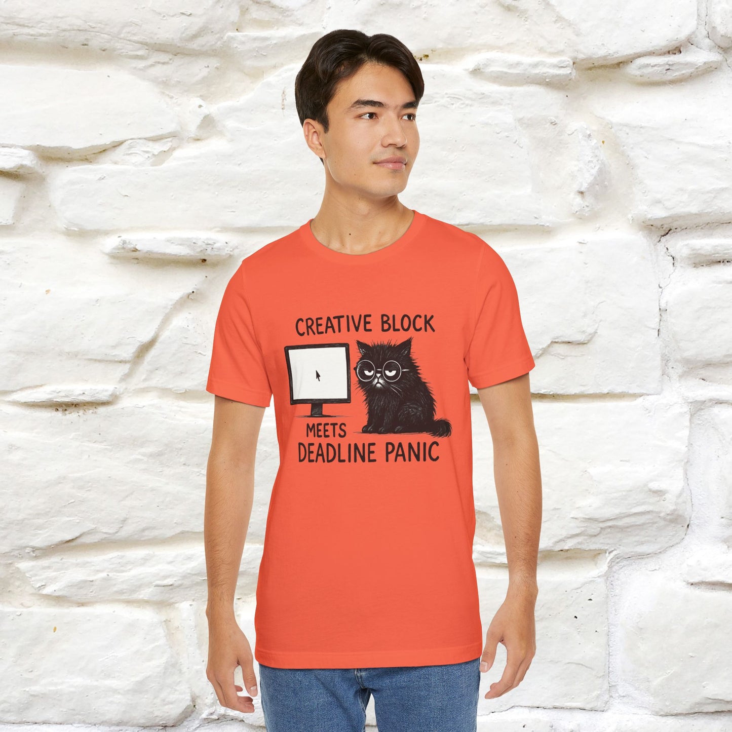 "Creative Block Meets Deadline..." |Cat T-Shirt | Nunu&Miao Studio