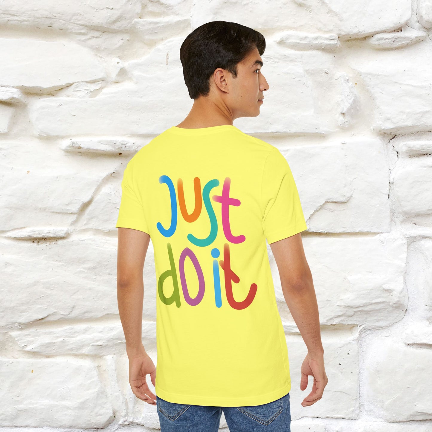 "Yes, Just Do It" Cat T-Shirt| Front & Back Design | Nunu&Miao Studio