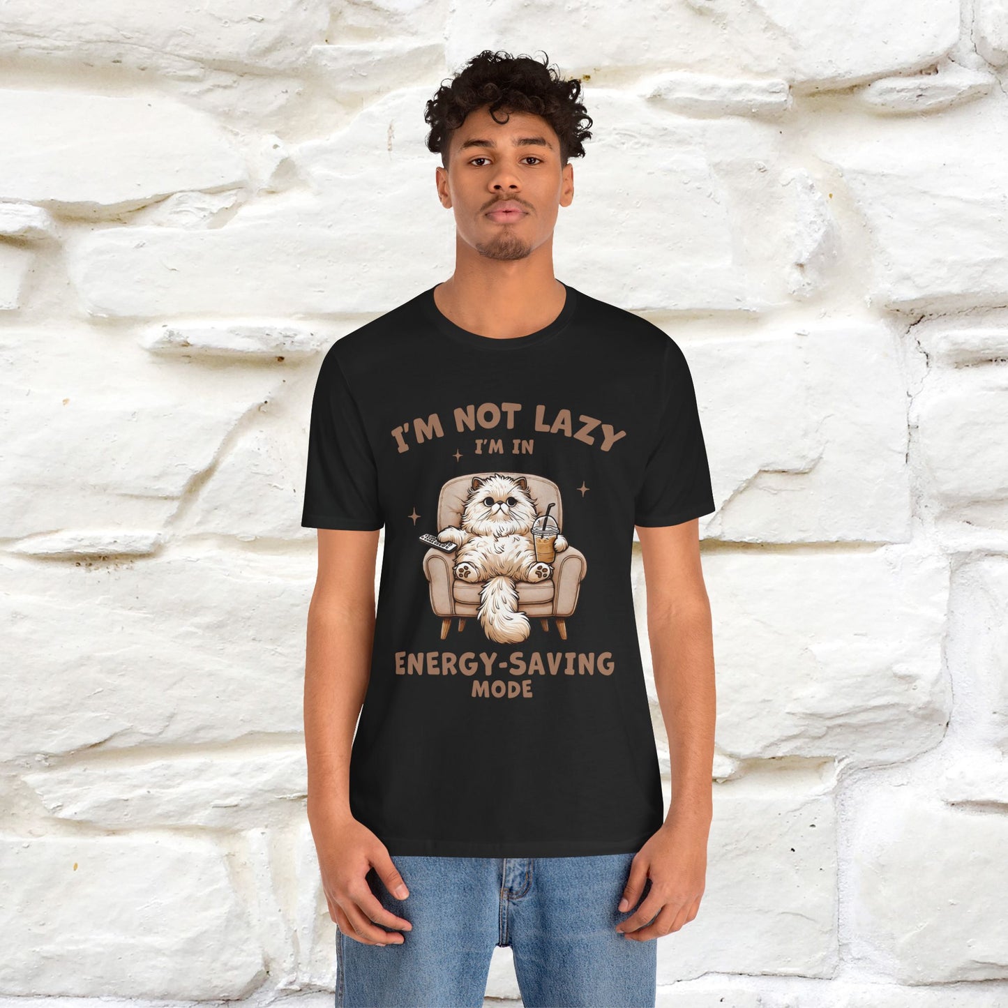 "I'm Not Lazy I'm In Energy-Saving Mode " Cat T-shirt |Nunu&Miao Studio