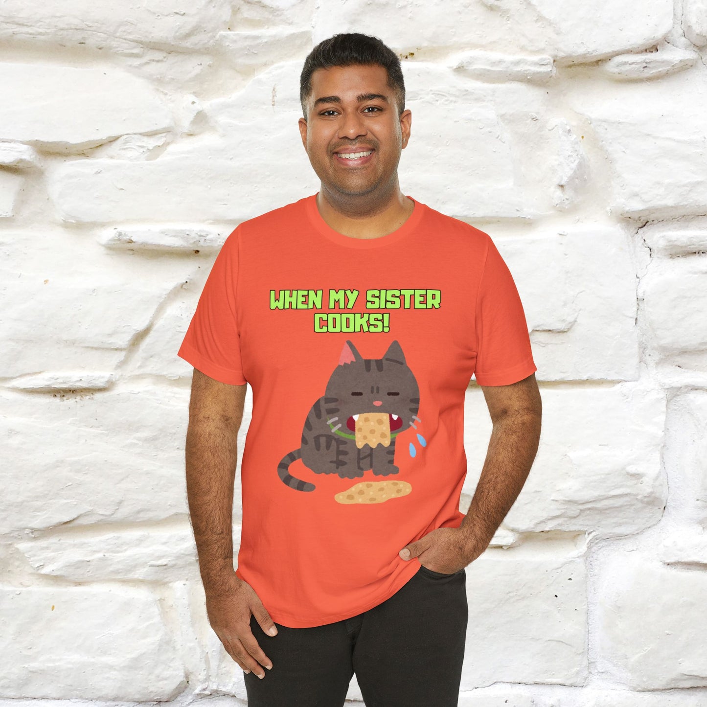 "When My Sister Cooks" Funny Cat T-shirt |Nunu&Miao Studio