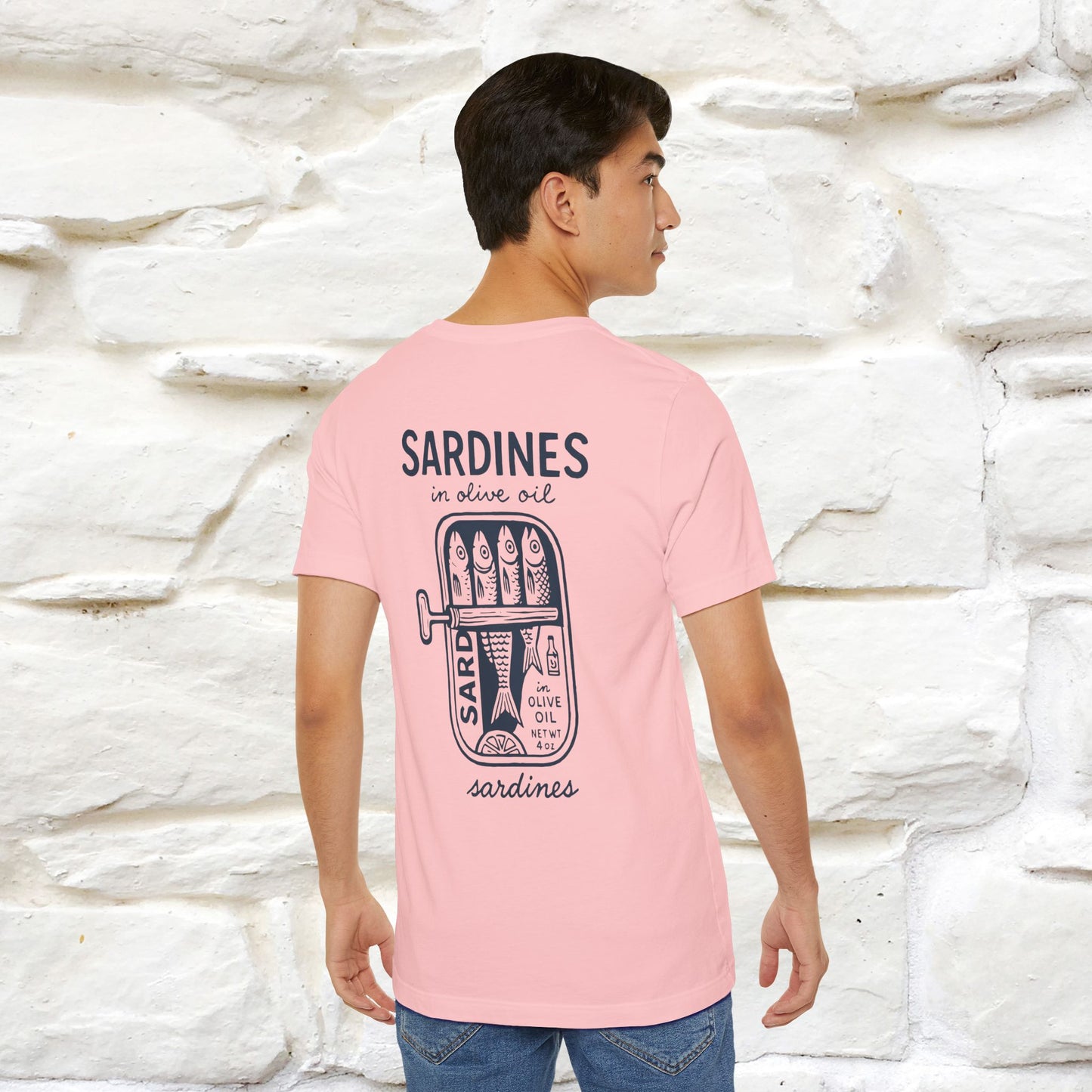 "Sardines In Olive Oil" Cute T-shirt | Front & Back Design|Nunu&Miao Studio