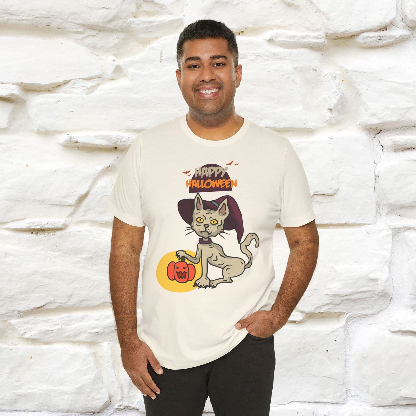 ''Happy Halloween Cat Witch '' Unisex T-shirt 100% Cotton* - Nunu&Miao Studio