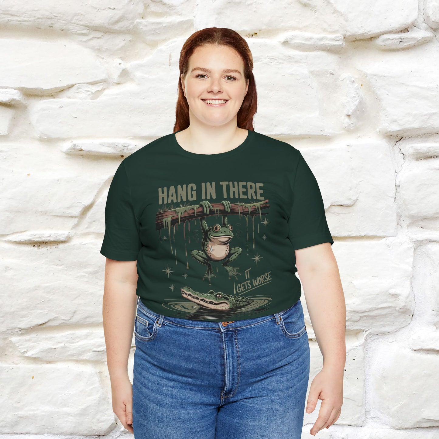 "Hang In There" Funny T-shirt |Nunu&Miao Studio - Nunu&Miao Studio