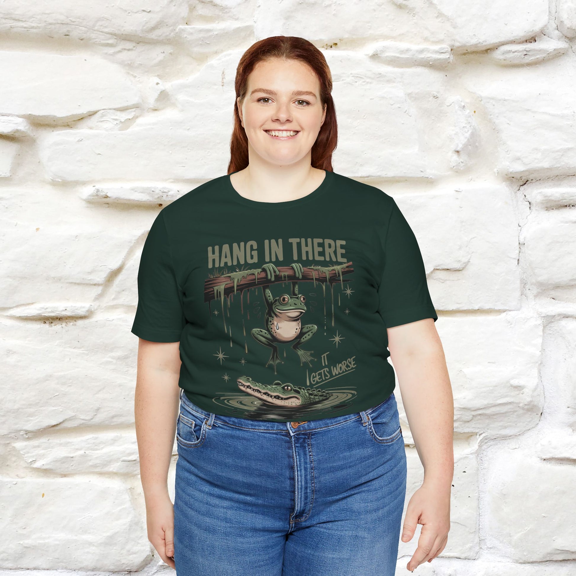 "Hang In There" Funny T-shirt |Nunu&Miao Studio - Nunu&Miao Studio
